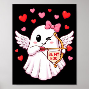 Affiche Sois mon Boo Cupid Fantôme Saint Valentin Ange Ail