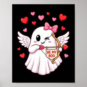 Affiche Sois mon Boo Cupidon Fantôme Saint-Valentin Ange A