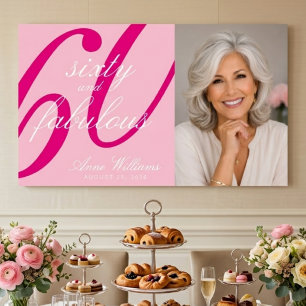 Affiche Soixante ans et Fabuleux Photo 60ème Anniversaire