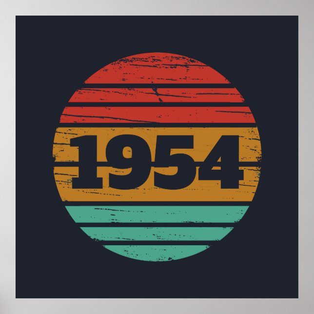 Affiche Soixante-dix ans vintages personnalisés 70e annive (Devant)