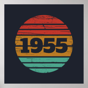 Affiche Soixante-dix ans vintages personnalisés 70e annive