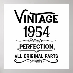 Affiche Soixante-dix vintages 70e anniversaire personnalis
