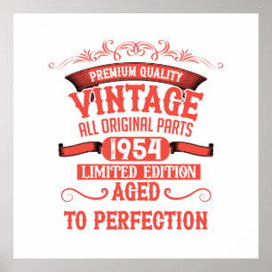Affiche Soixante-dix vintages 70e anniversaire personnalis