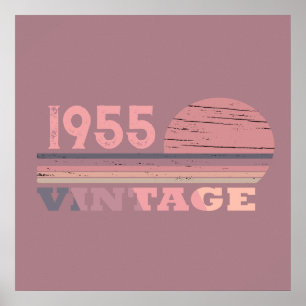 Affiche Soixante-dix vintages 70e anniversaire personnalis