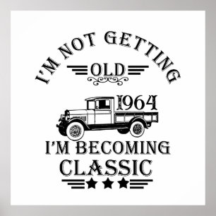 Affiche Soixante vintage 60e anniversaire