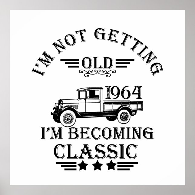 Affiche Soixante vintage 60e anniversaire (Devant)