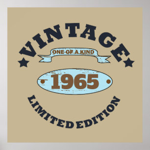 Affiche Soixante vintage 60e anniversaire