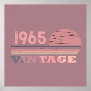 Affiche Soixante vintage 60e anniversaire personnalisée