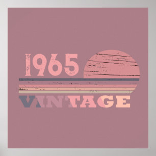 Affiche Soixantième anniversaire personnalisé vintage 60 a