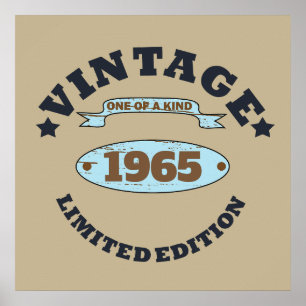 Affiche Soixantième anniversaire personnalisé vintage 60 a