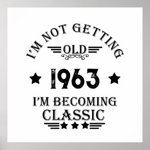 Affiche Soixantième anniversaire personnalisé vintage 60 a