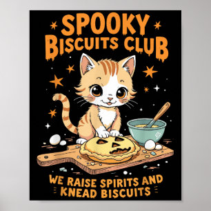 Affiche Soky Biscuits Club Chat Drôle Halloween Baking