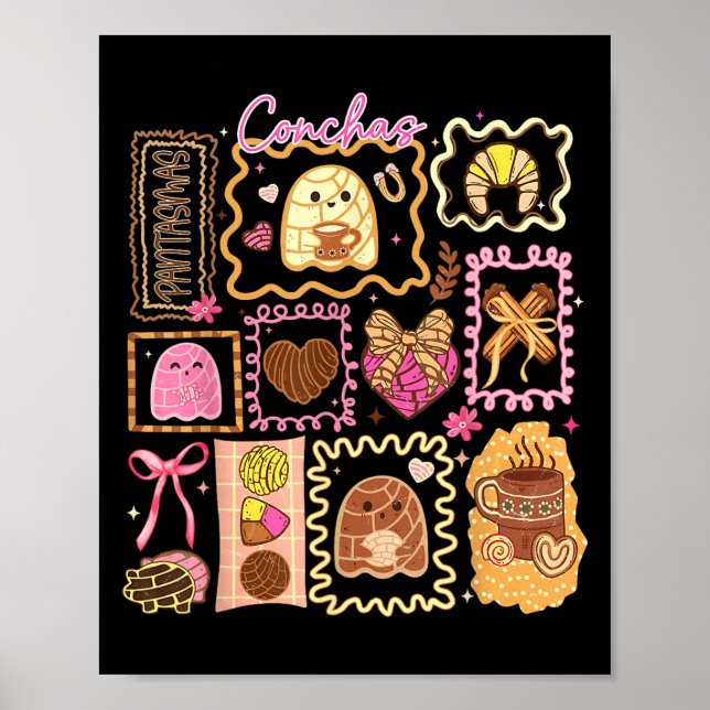 Affiche Soky Conchas Ghost Halloween Pan mexicain Dulce Gi (Devant)