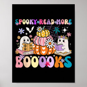 Affiche Soky Lire Plus Boooooooooks Cute Ghost Citrouille