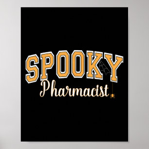 Affiche Soky Pharmacist Halloween Sder Varsity Orange Lett