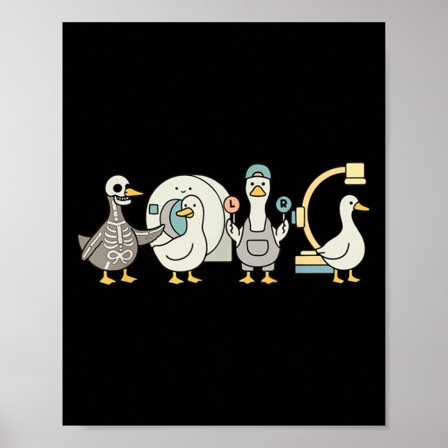 Affiche Soky Radiology Shirt, Xray Tech Skeleton Goose (Devant)