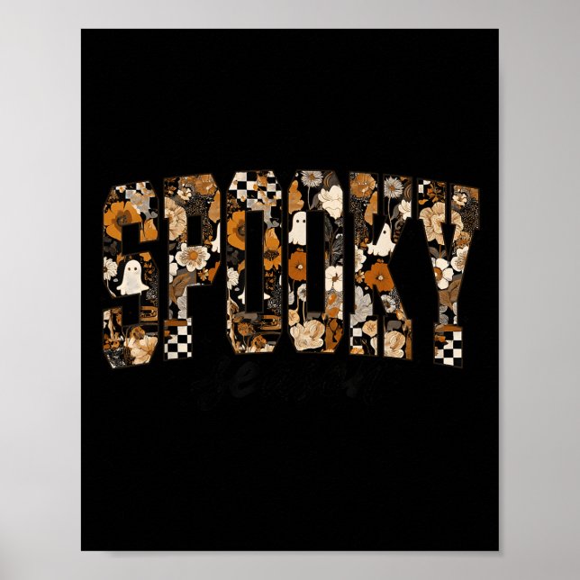 Affiche Soky Season Floral Ghost Halloween Fall Vibes Soky (Devant)