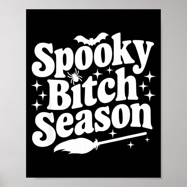 Affiche Soky Season Retro Halloween Witch Quote Saying Gif (Devant)