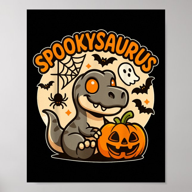 Affiche Sokysaurus Enfants Halloween Dinosaur Enfants Todd (Devant)