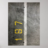 Sol en béton gris avec 197 tirages