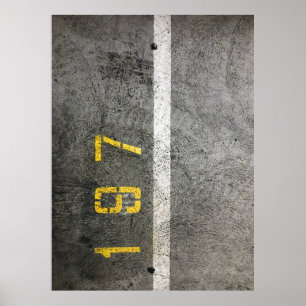 Affiche Sol en béton gris avec 197 tirages