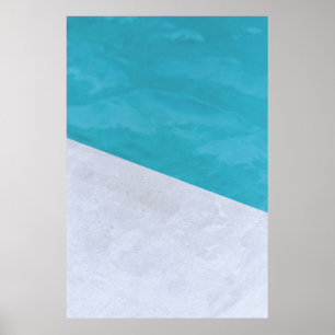 Affiche Sol gris vide à côté de la piscine