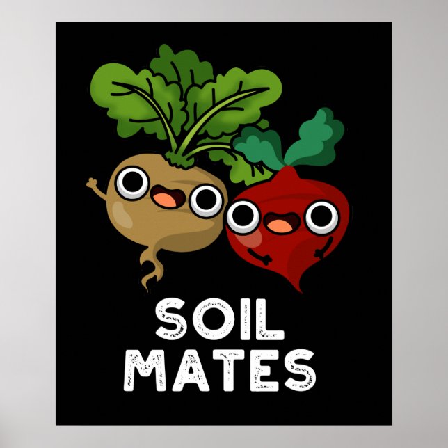 Affiche Sol Mates Funky Beet Root Pun Dark BG (Devant)