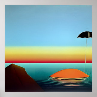 Affiche Solace parapluie par les mers surréalistes