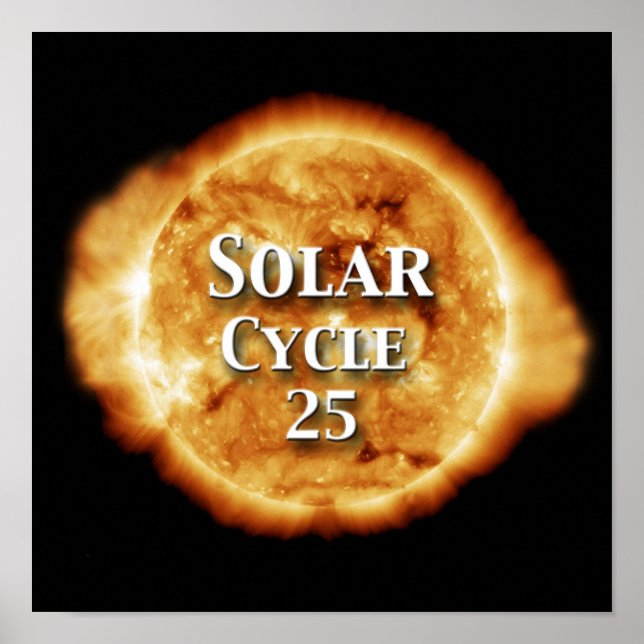 Affiche Solaire Cycle 25 Soleil actif (Devant)