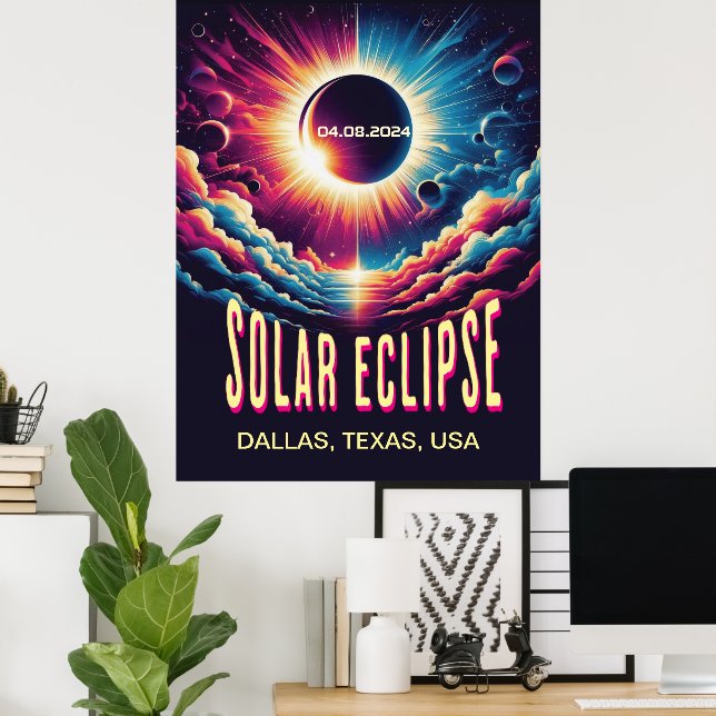 Affiche Solaire Eclipse (Bureau à domicile)
