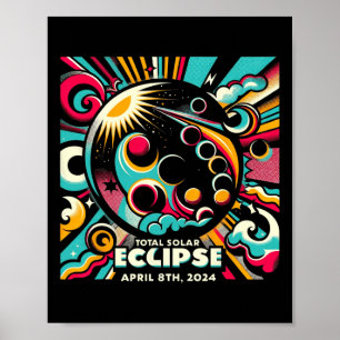 Affiche Solar Eclipse 2024 04.08.24 Eclipse Hommes Femmes
