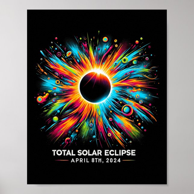 Affiche Solar Eclipse 2024 04.08.24 Eclipse Hommes Femmes  (Devant)