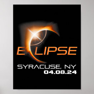 Affiche Solar Eclipse 2024 Syracuse New York