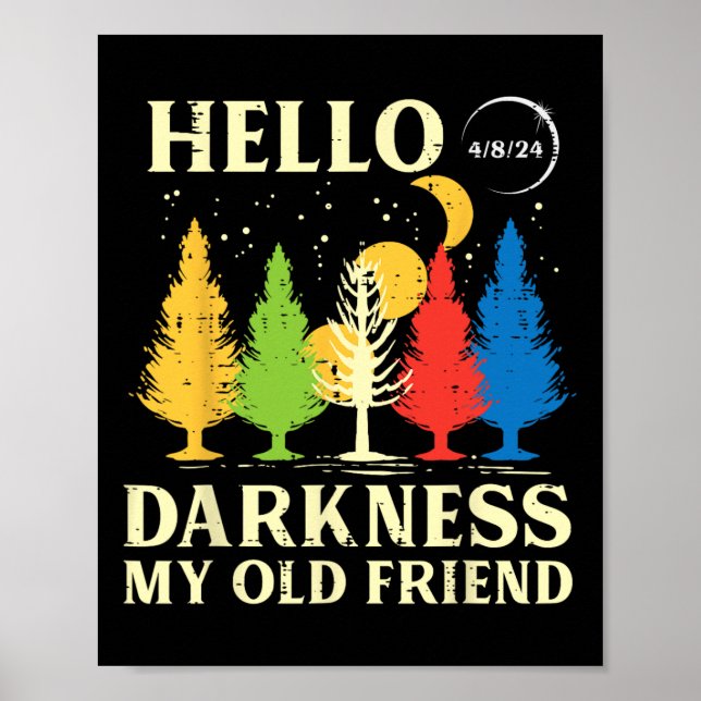 Affiche Solar Eclipse 2024 Tress Hello Darkness 04.08 Enfa (Devant)