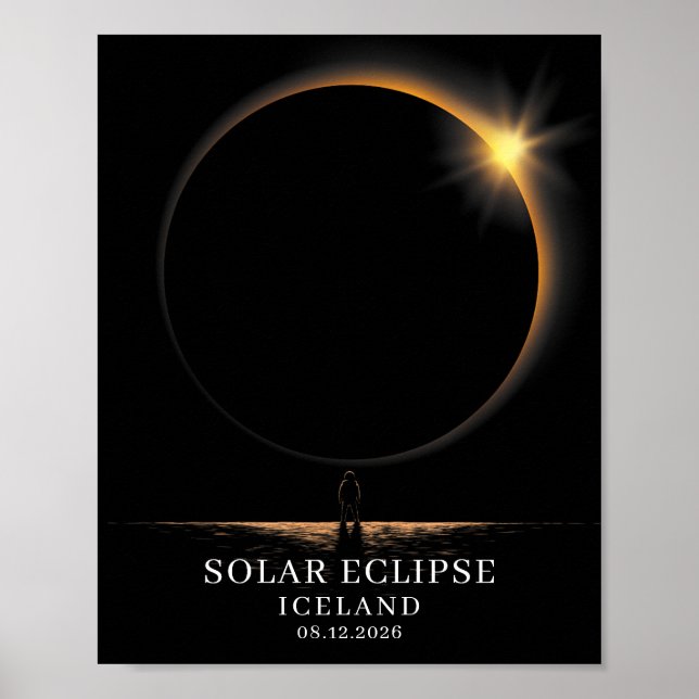 Affiche Solar Eclipse 2026 Iceland Celestial (Devant)
