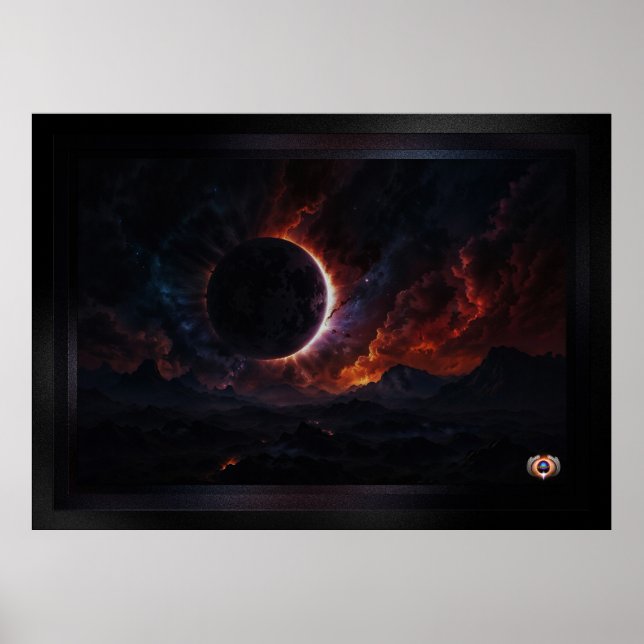 Affiche Solar Eclipse Chef-d'oeuvre cosmique Xzendor7 Art  (Devant)