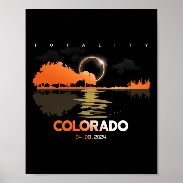 Affiche Solar Eclipse Colorado Totalité de la guitare (Devant)