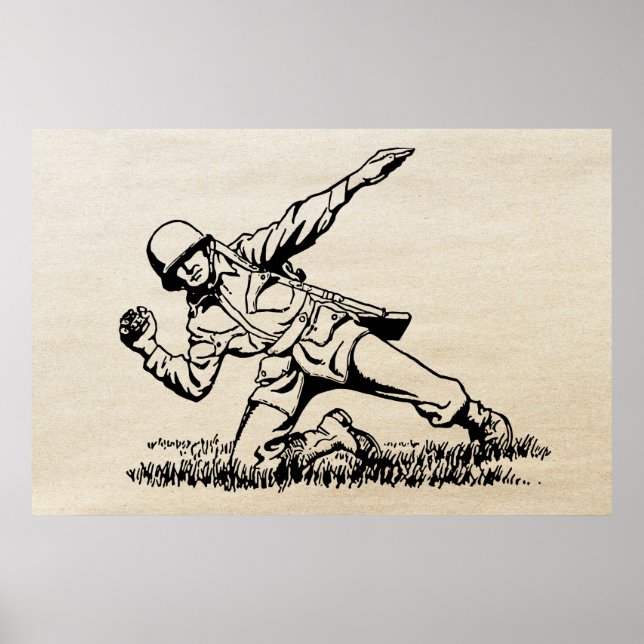 Affiche Soldat 2ÈME GUERRE MONDIALE Vintage 1942 (Devant)