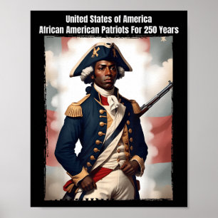 Affiche Soldat afro-américain patriote de la guerre d'indé