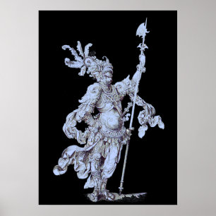 Affiche soldat du XVIIe siècle