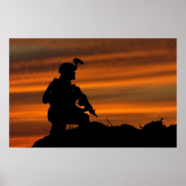 Affiche Soldat effectuant une patrouille (Devant)