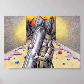 Affiche Soldat embrassant la destruction.