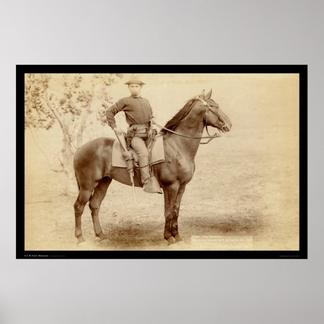 Affiche Soldat et cheval au Camp Cheyenne SD 1890 (Devant)