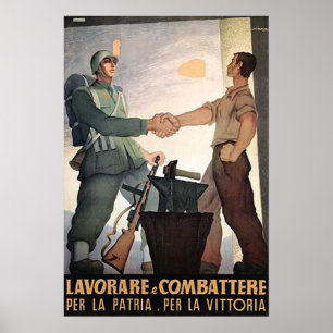 Affiche Soldat et travailleur