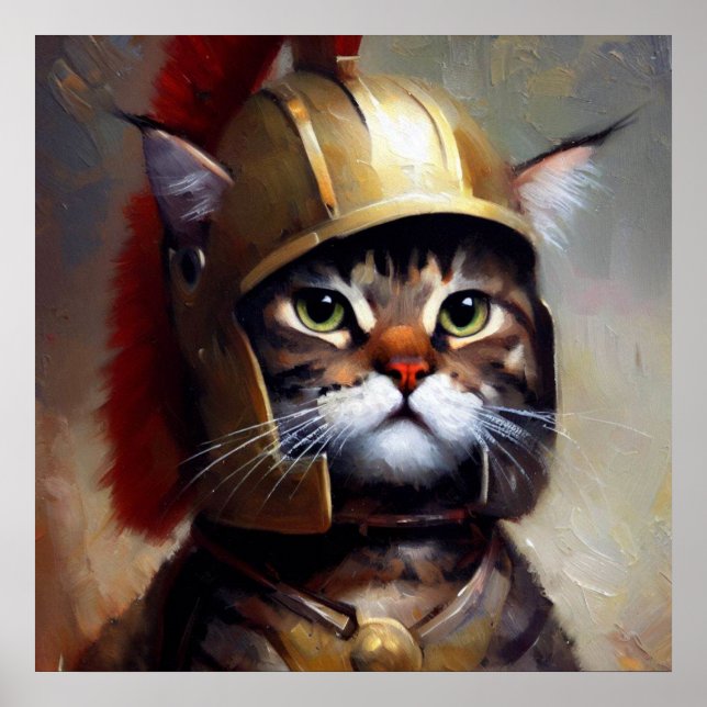 Affiche Soldat Spartan Cat (Devant)