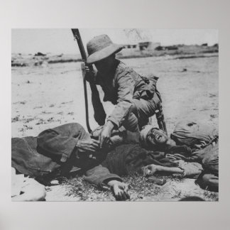 Affiche Soldat turc affamé