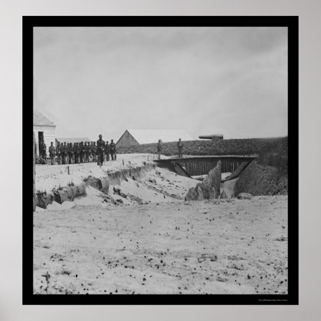 Affiche Soldats à Fort Walker à Hilton Head, SC 1861 (Devant)