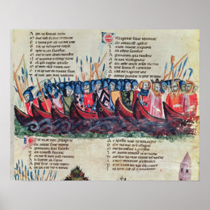 Affiche Soldats dans des leurs bateaux