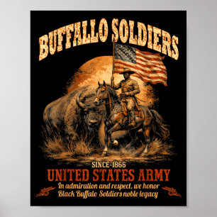 Affiche soldats de Buffalo, histoire noire afro-américaine