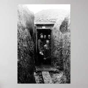Affiche Soldats De La Première Guerre Mondiale En Trench -
